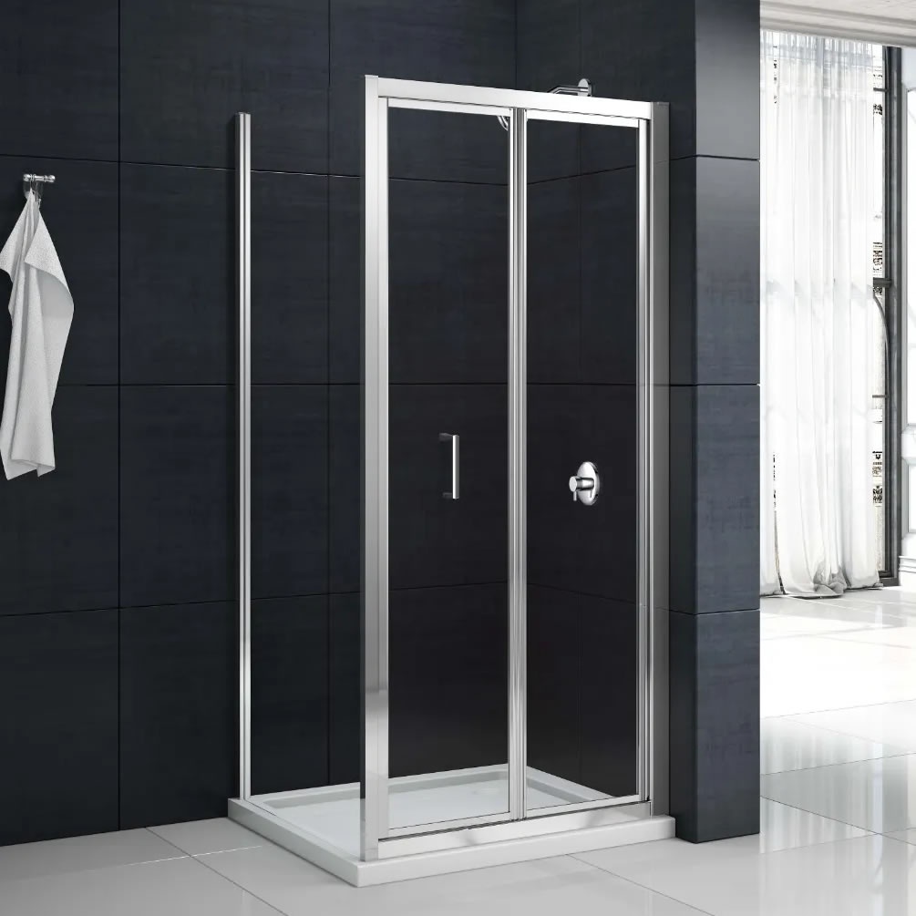 Lifestyle image of Merlyn Mbox 700mm Chrome Bifold Shower Door